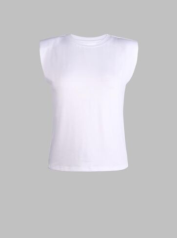 Avanova Women's Shoulder Pad Tank Top Sleeveless Casual Summer Round Neck T-Shirt in Saudi Arabia