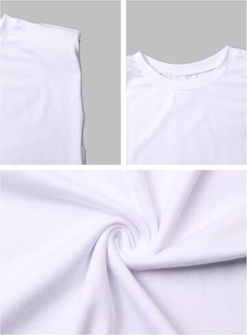Avanova Women's Shoulder Pad Tank Top Sleeveless Casual Summer Round Neck T-Shirt in Saudi Arabia