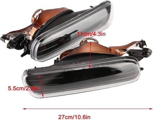 1 Pair Left Right Fog Lights Driving Lamps Cover LED Light Bar Fog Light Cover for BMW E46 4 Door 1999-2001 in Saudi Arabia