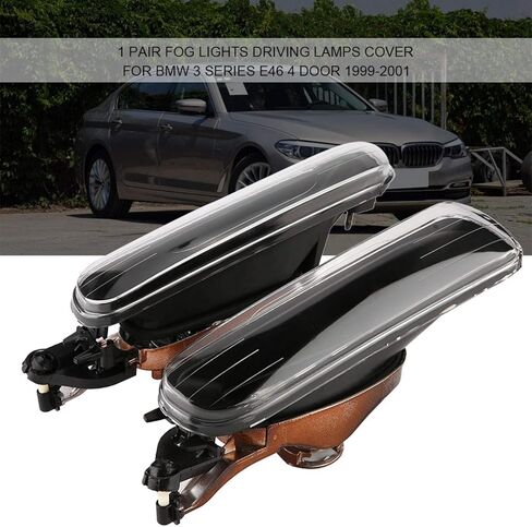 1 Pair Left Right Fog Lights Driving Lamps Cover LED Light Bar Fog Light Cover for BMW E46 4 Door 1999-2001 in Saudi Arabia