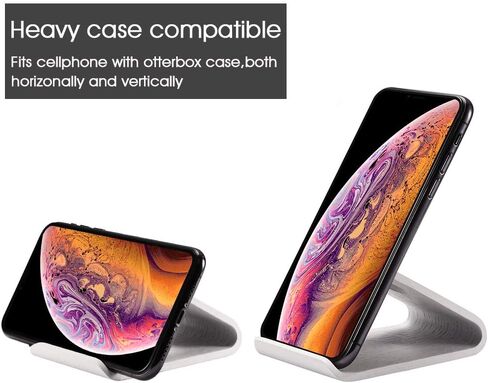 حامل الهاتف الخلوي SAMDI، قاعدة خشبية iPhone: حامل، حامل لتبديل جميع هواتف Android الذكية، iPhone 6 6s 7 8 X Plus 5 5s 5c مكتب الملحقات - (جوز أسود) in Kuwait