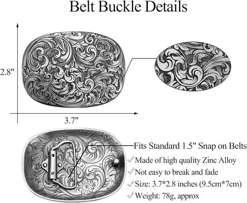 Antique Engraved Floral Belt Buckle, Western Cowgirl Belt Buckle for Women, Vintage Belt Buckle in Saudi Arabia