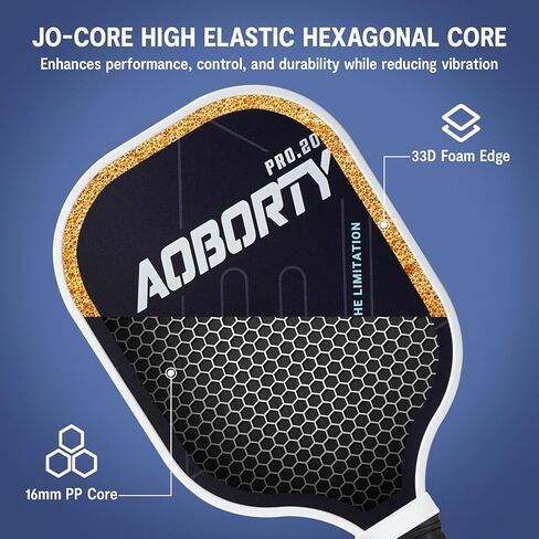 AOBORTY Pickleball Paddles 4 Pack - USAPA Light Graphite Premium Rackets Fiber Face & Polymer Honeycomb Core Pickleball Set with 6 Outdoor Indoor Balls Including Portable Carry Bag in Saudi Arabia
