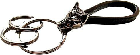 VALHALLA Steel car keychain wolf head decorated with Amulet for Men and Women keys in Saudi Arabia
