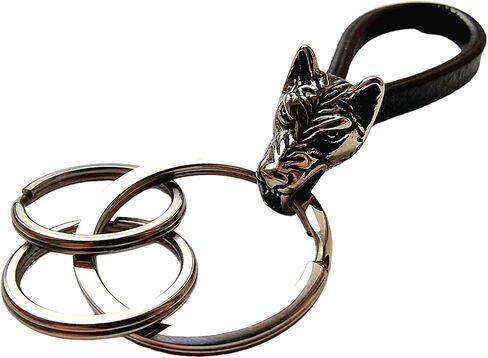 VALHALLA Steel car keychain wolf head decorated with Amulet for Men and Women keys in Saudi Arabia