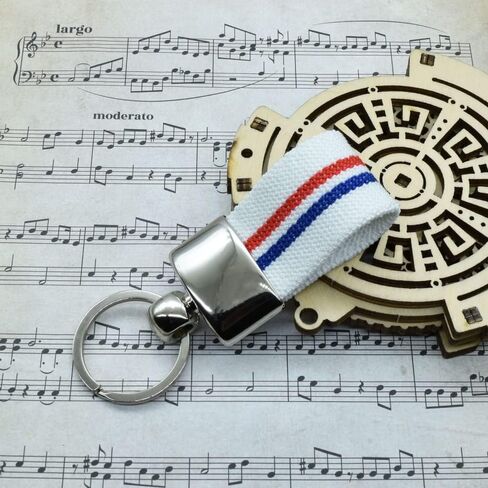 BDM France Flag Keychain, Soccer Key Holder, Fabric Ring for Home or car, Man and Woman in Kuwait
