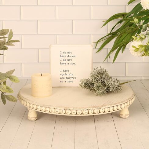 Funny Desk Sign I Do Not Have Ducks. I Do Not Have a Row. I Have Squirrels, And They're At a Rave. Small Desk Sign (4.5 X 4.5 Inch, White) in Saudi Arabia