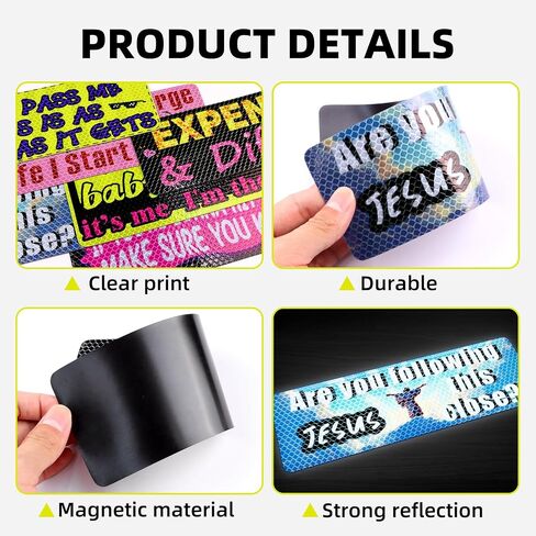 Car Bumper Magnet 9.7 * 3.1 inch Reflective Magnetic Reusable New Drivers Sticker Warning Safety Sign Funny Prank Car Decals for Vehicle Truck (Weeping) in Saudi Arabia