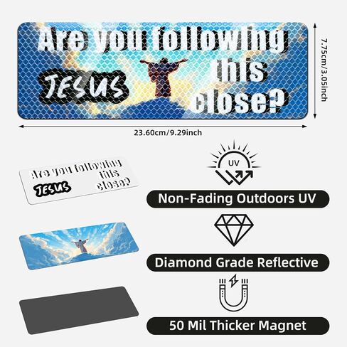 Car Bumper Magnet 9.7 * 3.1 inch Reflective Magnetic Reusable New Drivers Sticker Warning Safety Sign Funny Prank Car Decals for Vehicle Truck (Weeping) in Saudi Arabia