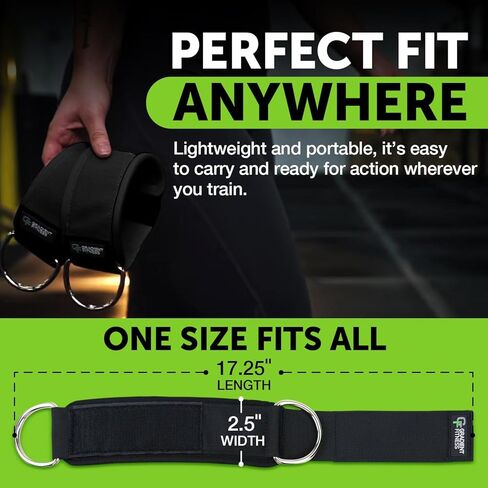 Gradient Fitness Ankle Straps (2 Pack) | Ankle Strap for Cable Machine, Ankle Bands for Working Out, Cable Ankle Strap, Cable Machine Attachment, Ankle Cable Attachments for Gym in Kuwait