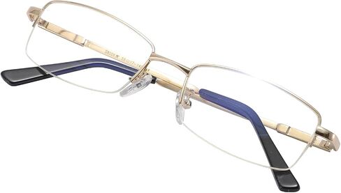 Computer Blue Light Blocking Glasses For Men And Women Computer Gaming Glasses Metal Half Frame Clear Lens in Kuwait
