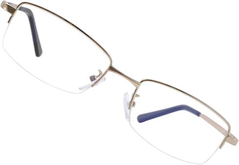 Computer Blue Light Blocking Glasses For Men And Women Computer Gaming Glasses Metal Half Frame Clear Lens in Kuwait