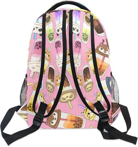 حقيبة ظهر للكمبيوتر من xigua Kawaii Bubble Tea Print - حقيبة مدرسية خفيفة الوزن للأولاد والبنات Tenns in Kuwait