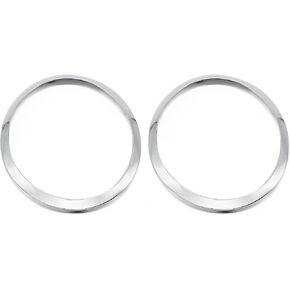Headlight Trim Ring Compatible with Mini Cooper R55 R56 R57 R58 R59 2007-2015 1Pair Driver and Passenger Front Side Headlamp Bezel 51137149906 51137149905 (Silvery)