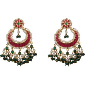 Tarinika Inca Antique Jadau Chandbali Earrings - Indian Earrings for Women | Perfect for Ethnic Occasions | Traditional Indian Jewelry | 1 Year Warranty*