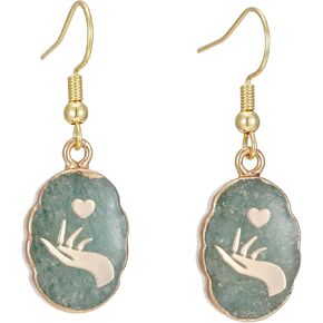 Boho Multiple Style Natural Stone Earrings for Women Unique Healing Gemstone Energy Hypoallergenic Lightweight Dangle Drop Earrings Multiple Styles Earrings Jewelry for Birthday Party Gift