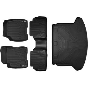 SMARTLINER Custom Fit Floor Mats 2 Rows and Cargo Liner Set Black Compatible with 2008-2013 Nissan Rogue / 2014-2015 Rogue Select