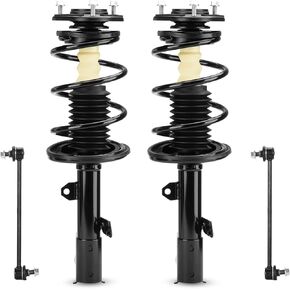 Front Struts w/Coil Spring Shock Absorber Assembly + Sway Bar End Links for 2009 2010 Pontiac Vibe, 2009 2010 2011 2012 2013 Corolla Matrix 1.8L 832597 832598 K90433 (4pc)