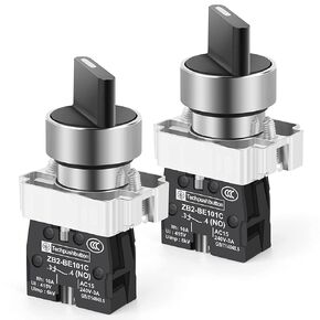 22MM 1NC Red Mushroom Emergency Stop Latching Push Button Switch Normally Closed Safety Stop Switch 10A 660V