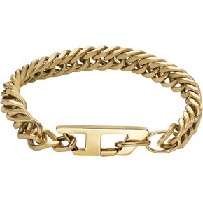 Diesel Men's Matte Gold-Tone Stainless Steel Chain Bracelet (Model: DX1511710)