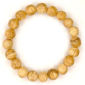 Palo Santo Wood Bead Bracelet - Aromatherapy and Relaxation- Hand Crafted in Peru, One Size FIts All
