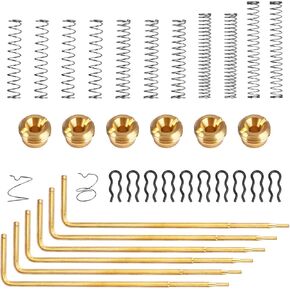 Carburetor Calibration Tuning Kit for Edelbrock CFM 1406 1405 1400 1404 1407 1408 1409 1411 WPA 1487 Carter AFB Carburetor Spring Metering Jet for 95 98 101 Rod Retainers Metering Rods