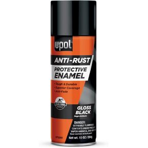 U-POL Anti Rust Protective Enamel Spray, Long-Lasting & Durable Vehicle Spray Paint With Anti-Fade Technology, Flat Black Spray