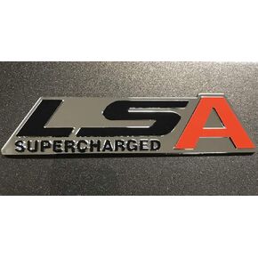 2pc LSA Emblem Badge LSA Supercharger LSA Supercharged LSA Swap LSX (Chrome Black Red)