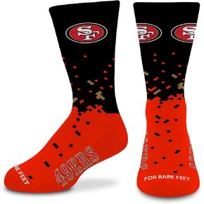 For Bare Feet - Officially Licensed NFL Spray Zone Youth Size Kids Crew Socks Approx. 4-8 years old