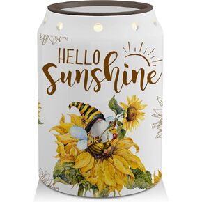 pinata Sunflower Wax Melt Warmer, Ceramic Wax Melt Warmer for Oil Candle, Rustic Farmhouse Sunflower Decor, Electric Wax Warmer for Living Room Kitchen Bathroom Home, Sunflower Gift