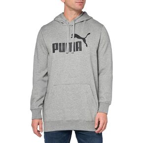 PUMA mens Essentials Big Logo Fleece Hoodie Hooded Sweatshirt, White, X-Small US