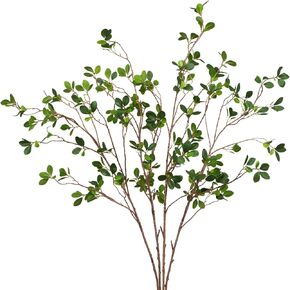 Ouddy Decor 10 Pcs Artificial Pine Branches, Christmas Greenery Stems with Red Berry Pine Cones for DIY Craft Christmas Tree Garland Wreath Vase Table Mantle Party Home Christmas Decorations