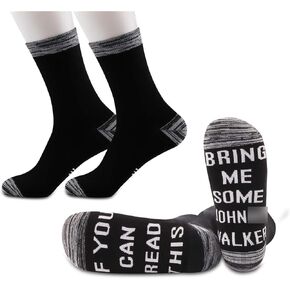 JXGZSO 2 Pairs Alcohol Lover Socks Whiskey Gift If You Can Read This Bring Me Some Drink Socks