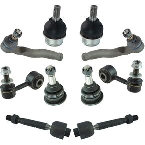 TRQ Front Steering & Suspension Kit Ball Joint Sway Bar Stabilizer Link Tie Rod Compatible with 2008-2022 Toyota Sequoia 2007-2021 Tundra