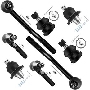SCITOO 8pcs Front Suspension Kit Inner Outer Tie Rod Ends Lower Upper Ball Joints Fit For 1986-1994 For Nissan D21 1995-1997 For Nissan Pickup