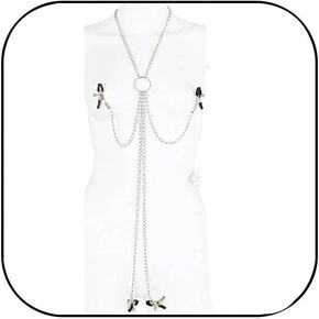 Body Chain for Women Men Body Chain for Pressure Adjustable Clamps Clip Non Piercing Faux Body Jewelry for Women Men