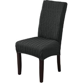 Chair Covers for Dining Chairs, Dining Room Chair Covers, Stretch Kitchen Chairs Covers, Removable Washable Dining Chair Covers for Home Kitchen Banquet Hotel Ceremony (Green Grey, 4 PCS)
