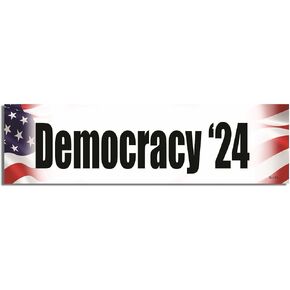 Gear Tatz - Democracy '24 - Political, Liberal - Car Magnet - 2.75 x 9.5 inches - Made in The USA (Magnetic, X1)