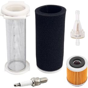 1UY-14451-00-00 Air Filter END CAP Oil Filter Fuel Filter and Spark plug Kit for YAMAHA Grizzly 600 YFM600 YFM600F YFM600FH YFM600FWA 1998 1999 2000 2001 1UY-14468-00-00, 1UY-14458-01-00
