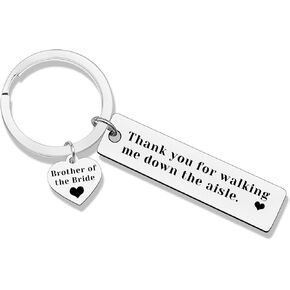 Brother of the Bride Wedding Gift Brother Keychain from Brother Thank You Gift for Brother Keychain for Men Brother Friendship Keepsake Brother Wedding Party Gift Appreciation Gift for Brother