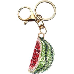 SHUJI Watermelon Keychain,Fruit Key Ring Decorations for Women (Watermelon Keychain), 3