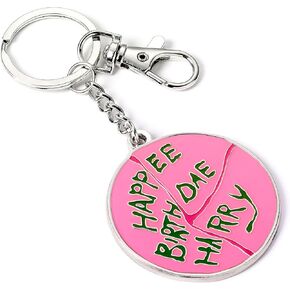 Harry Potter Happee Birthdae Harry Cake Keyring, Pink With Green Details, One Size