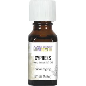Aura Cacia Encouraging Cypress Pure Essential Oil, 0.5 Fluid Ounces (Pack of 1)