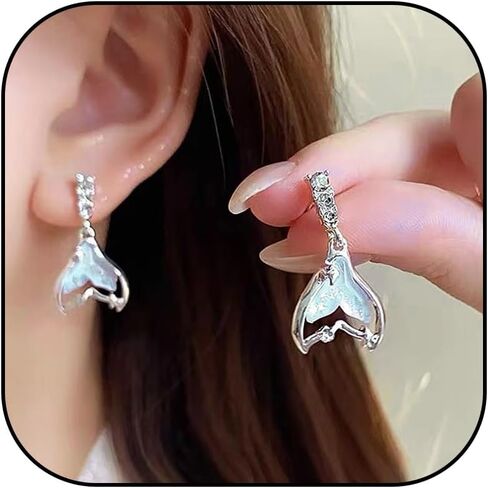 Jellyfish Earrings for Women Trendy Colorful Acrylic Jellyfish Earrings Silver Long Chain Tassel Earrings Vacation Ocean Beach Earrings Summer Earrings for Women 2024 in Saudi Arabia
