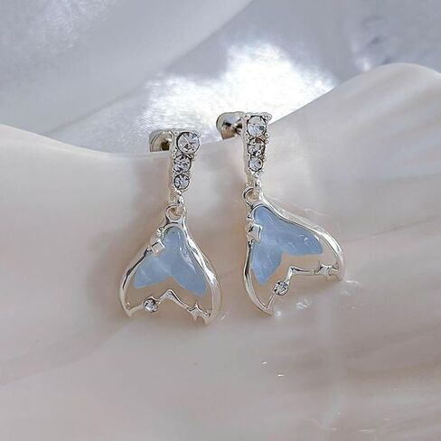 Jellyfish Earrings for Women Trendy Colorful Acrylic Jellyfish Earrings Silver Long Chain Tassel Earrings Vacation Ocean Beach Earrings Summer Earrings for Women 2024 in Saudi Arabia