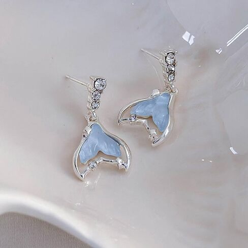 Jellyfish Earrings for Women Trendy Colorful Acrylic Jellyfish Earrings Silver Long Chain Tassel Earrings Vacation Ocean Beach Earrings Summer Earrings for Women 2024 in Saudi Arabia