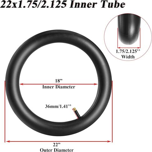 TD Inner Tubes 16'' Inner Tubes Fit 1.75/1.95/2.10/2.125 Bike Tubes with 32mm/1.25'' Straight Schrader Valve for Kid Bike Racing Junior Range Bikes and Mountain Bikes Puncture Proof Heavy Duty, 2pcs in Saudi Arabia