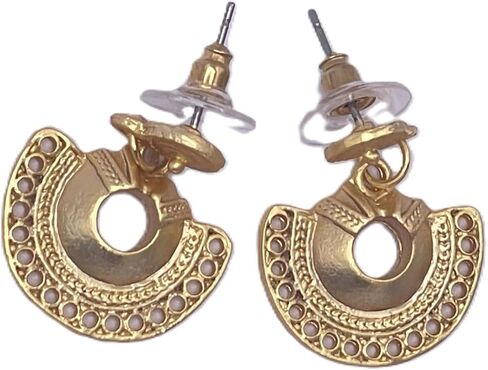 Pre-Columbian Style Earrings 24K Gold Plated in Saudi Arabia
