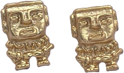 Pre-Columbian Style Earrings 24K Gold Plated in Saudi Arabia