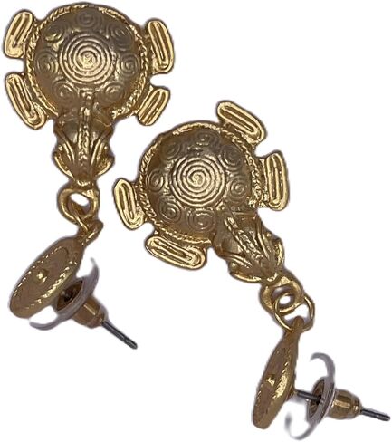 Pre-Columbian Style Earrings 24K Gold Plated in Saudi Arabia